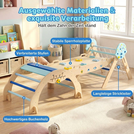 3-i-1 Montessori klätterset med ramp och båge
