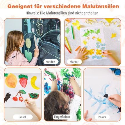 3-i-1 barn staffli med svarta tavla, whiteboard och pappersrulle