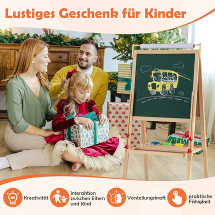 3-i-1 barn staffli med svarta tavla, whiteboard och pappersrulle