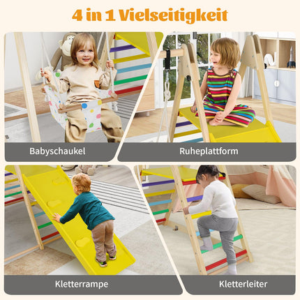 4-i-1 Montessori klätterset med gunga och ramp