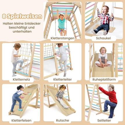 8-i-1 träklättringsset för barn i Montessori
