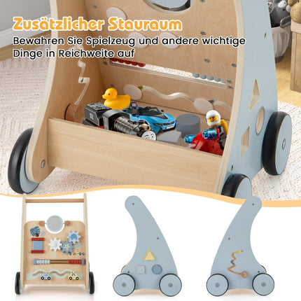 Baby Walker i trä med aktivitetscenter – Montessori-lärande
