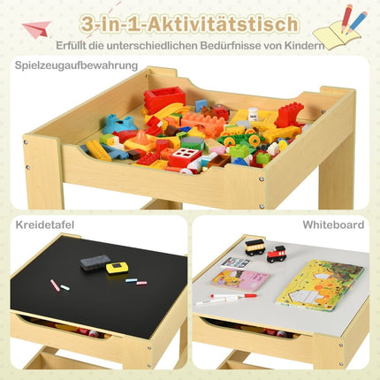 Barnaktivitetsbord med stolar, gult, från 3 år