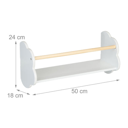 Barnbokhylla moln 3-pack