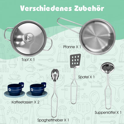 Barnkök set lekkök med lätt pall kaffemaskin vattendispenser spis