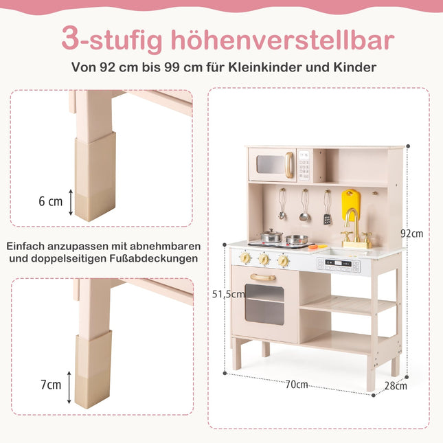 Justerbart lekkök i trä med ljus och ljud