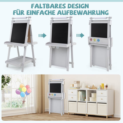 Justerbart staffli för barn med whiteboard och magnettavla