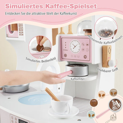Kids Play köksset med tillbehör – kaffebryggare, mikrovågsugn, ugn