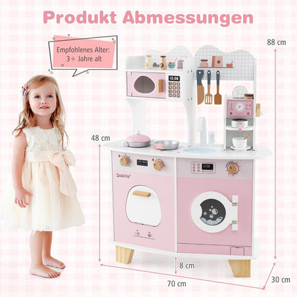 Kids Play köksset med tillbehör – kaffebryggare, mikrovågsugn, ugn