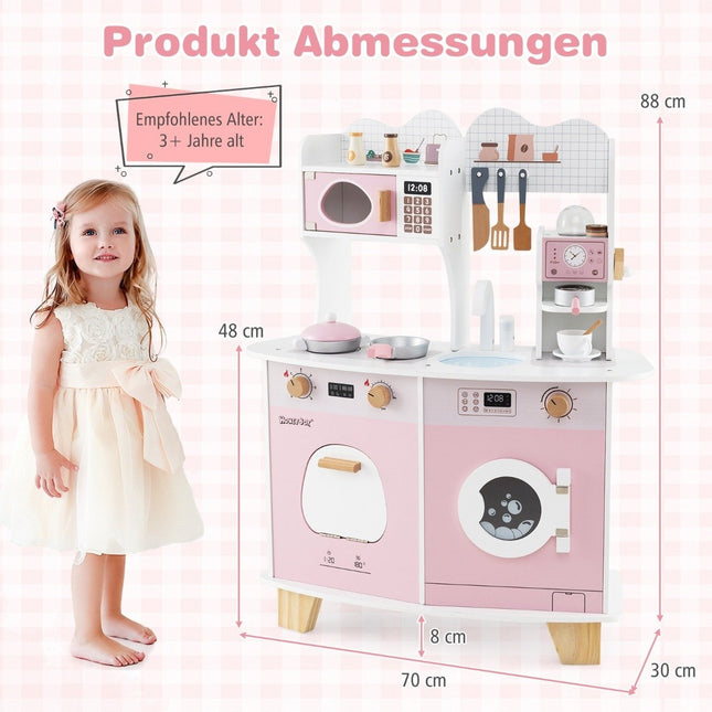 Kids Play köksset med tillbehör – kaffebryggare, mikrovågsugn, ugn