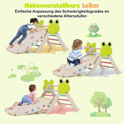 Klätterset för småbarn med rutschkana, ramp och båge – 7-i-1-lek