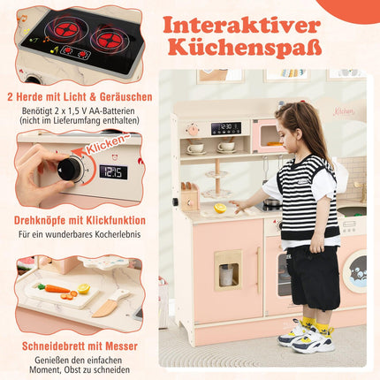 Lekkök med ljus och ljud för barn, rosa, 3+ år
