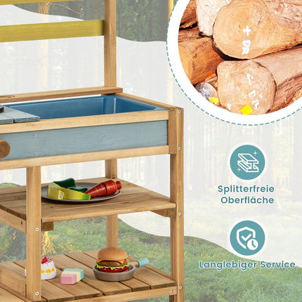 Lerkök lekkök av gran med spisknoppar &amp; Naturligt handfat