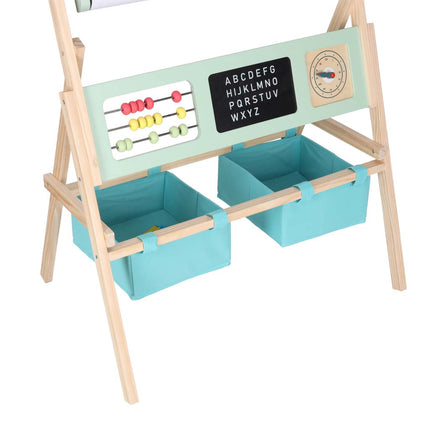 Magnetisk staffli, dubbelsidig krita och whiteboardtavla för barn