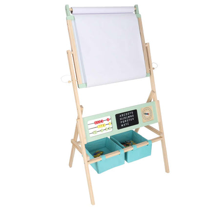 Magnetisk staffli, dubbelsidig krita och whiteboardtavla för barn