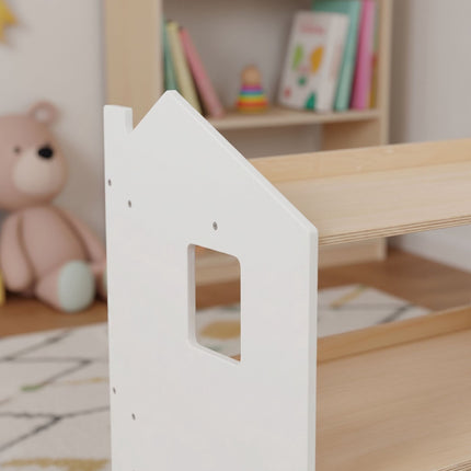 Montessori barnbokhylla, husformad hylla, MDF