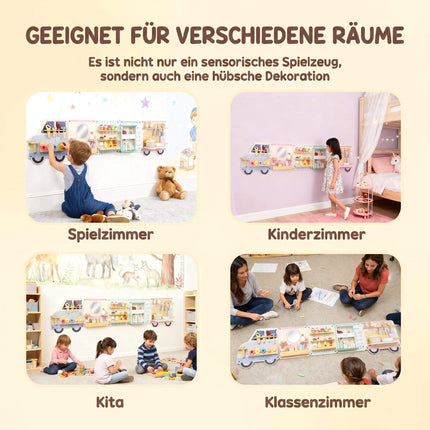 Montessori lastbilsvägg, aktivitetstavla, 163,8 cm, ålder 3+