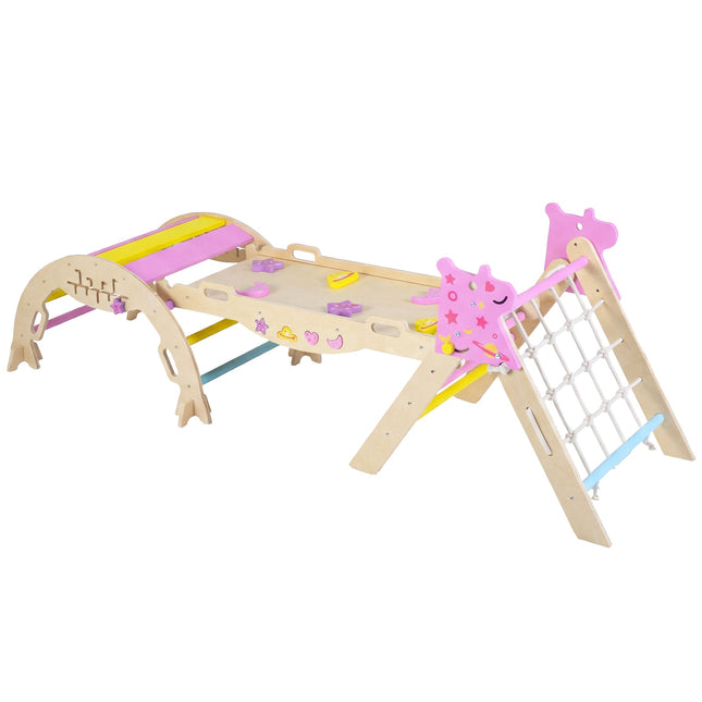 Montessori träklättringsset med triangel och ramp