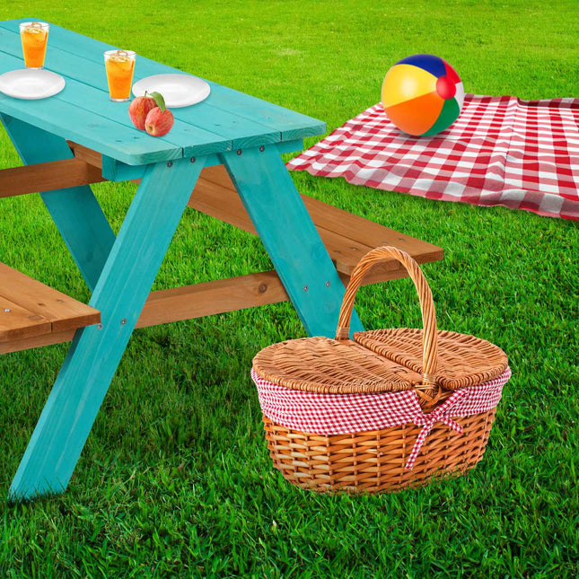 Picknickbord för barn med bänkar, utemöbler
