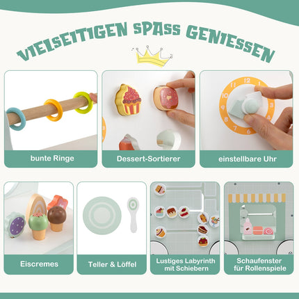 Trägåstol med förvaring – Grön, Montessorileksak