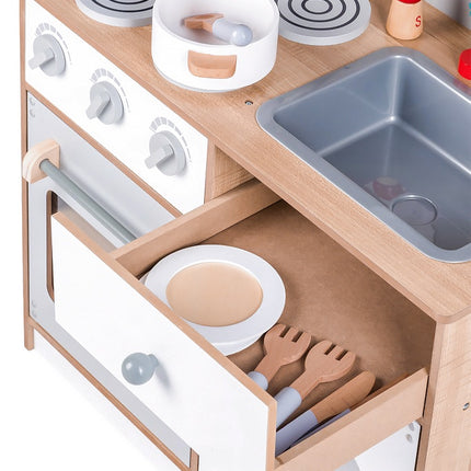 Trälekök för barn med extra tillbehör, ECOTOYS