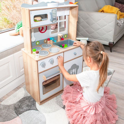 Trälekök för barn med extra tillbehör, ECOTOYS