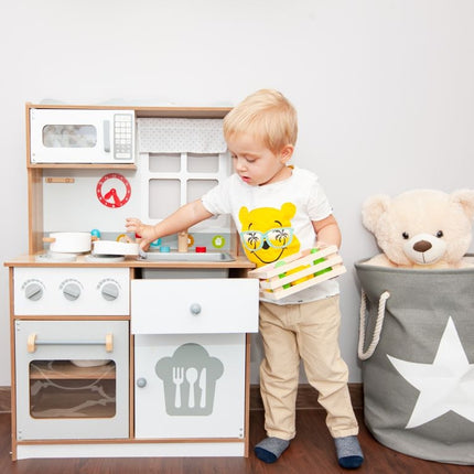 Trälekök för barn med extra tillbehör, ECOTOYS