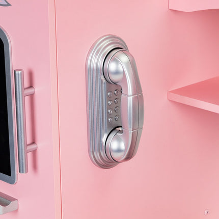 Trälekkök för barn med ljudeffekter, rosa