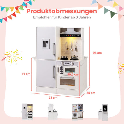 Trälekkök för barn med ljus och ljud
