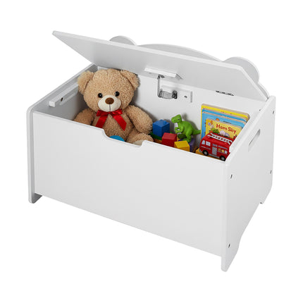Vit leksakslåda med lock – Bear Silhouette Design