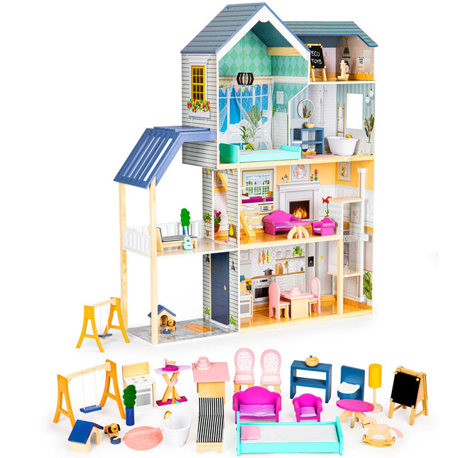 XXL dockskåp Maya Residence 28 stycken ECOTOYS